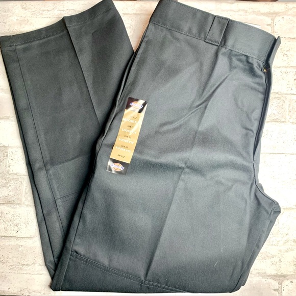Dickies Loose Twill Work Pants Straight Leg NEW NWT 85283BK Size 38x32 Black - Picture 1 of 12